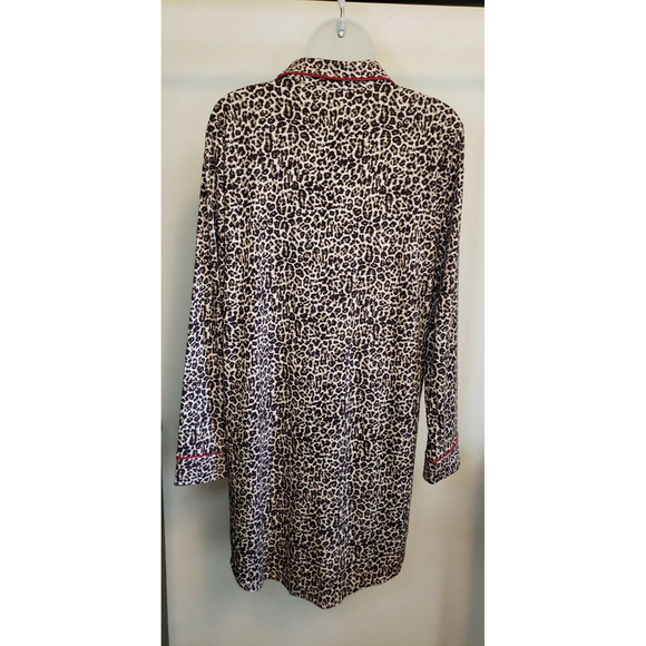 Charter Club Intimates Leopard Print Button Down Robe M - Picture 3 of 12